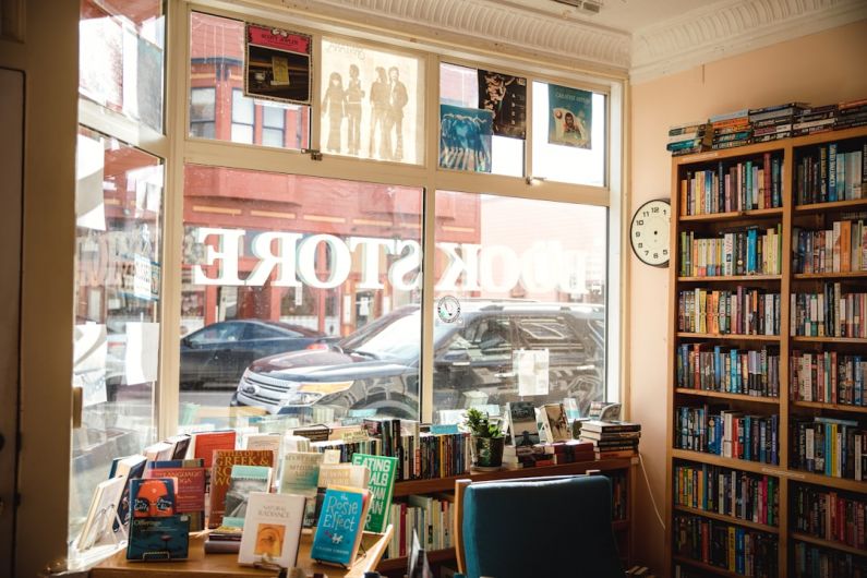 Bookstores - brown wooden book shelf